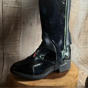 Dublin patent leather paddock boots and half chaps